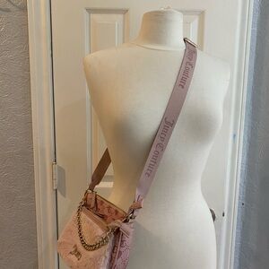 Juicy Couture Double Trouble Blush Pink Crossbody Bag
